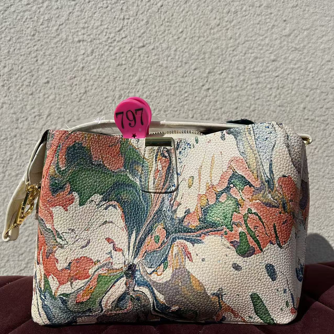 [Square Leather BAG 797]