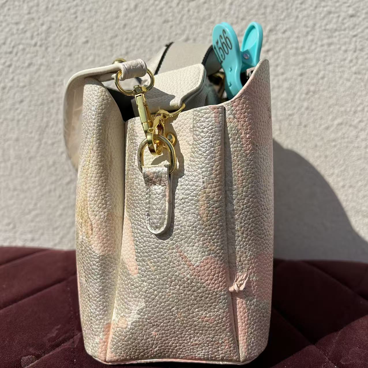 [Square Leather BAG 1566]