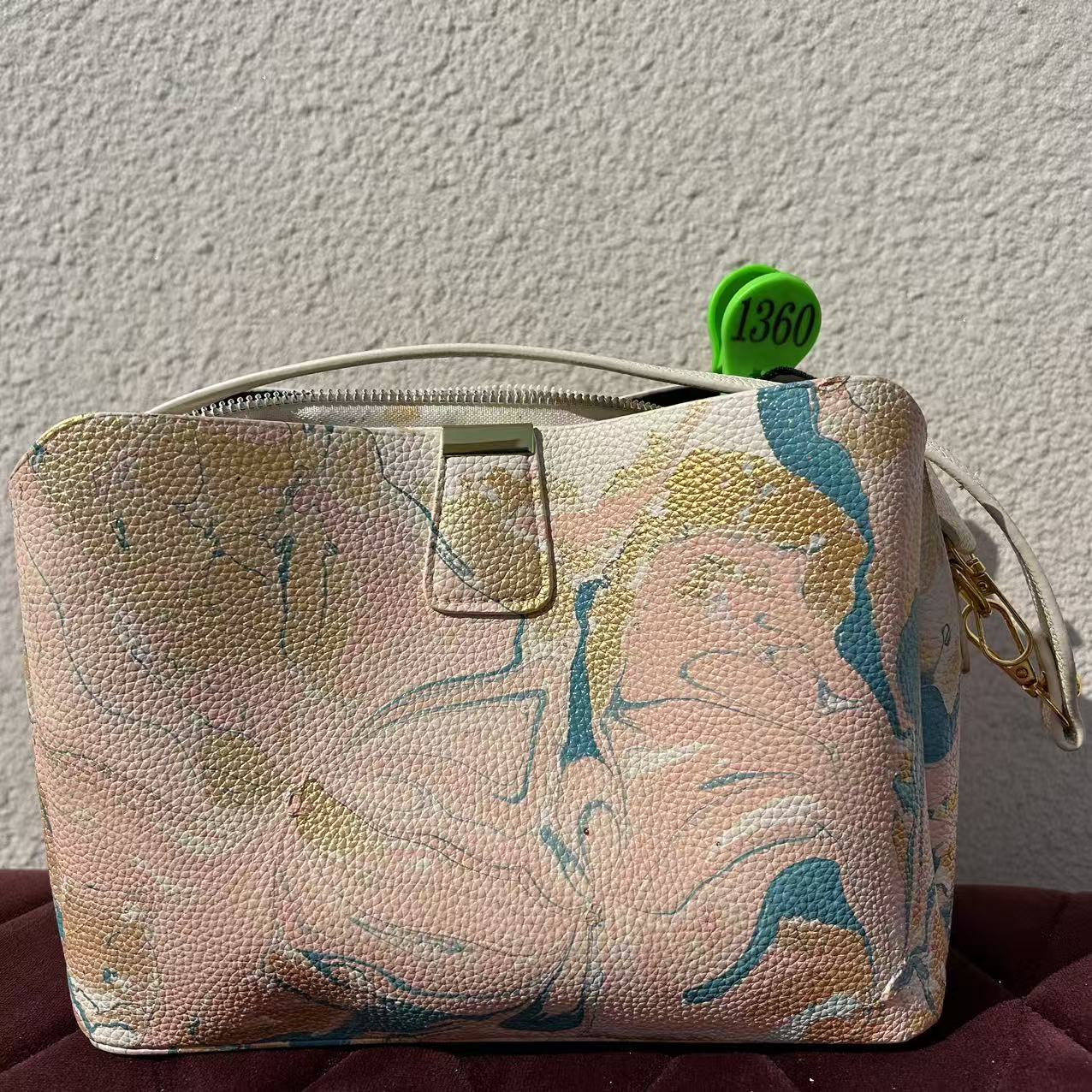 [Square Leather BAG 1360]