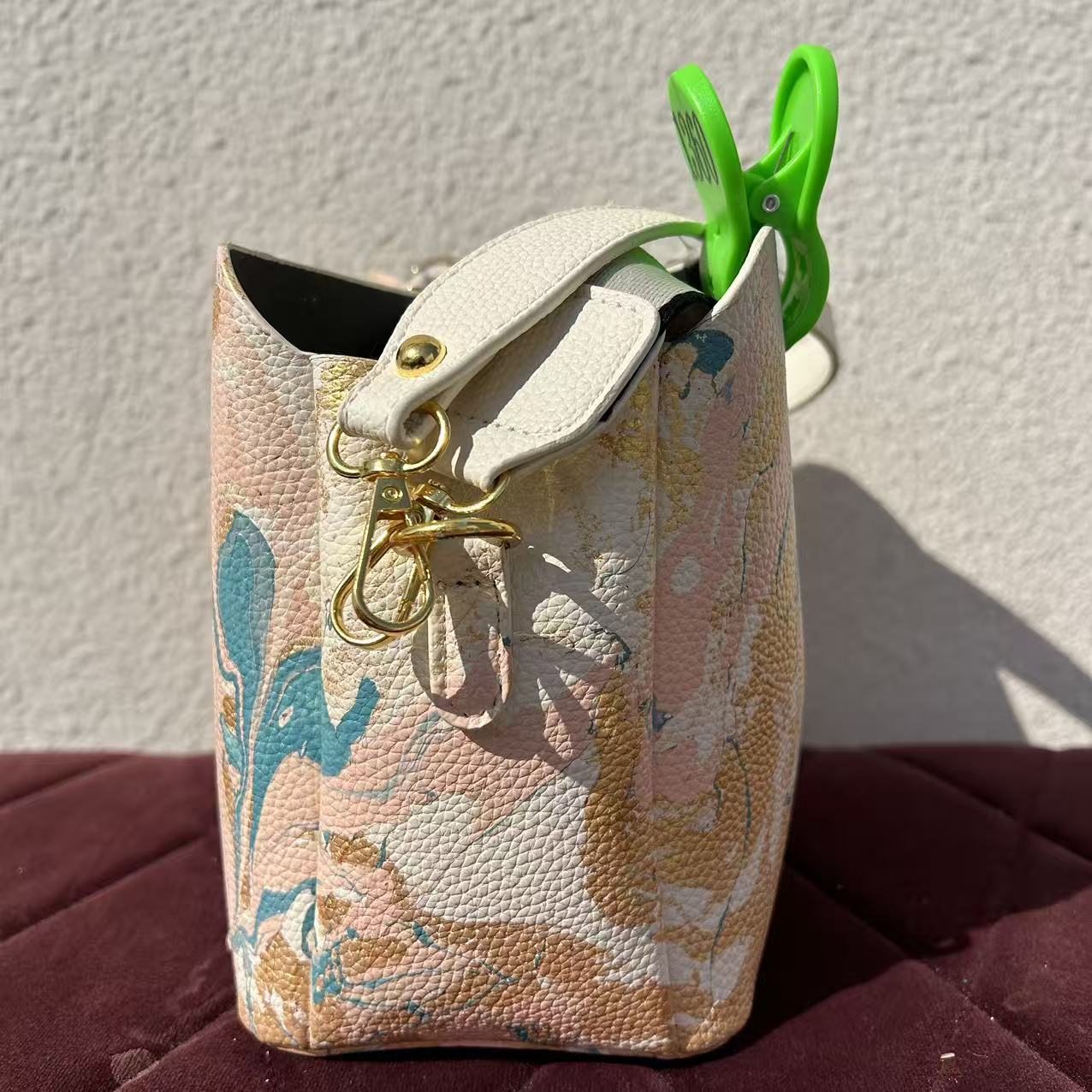 [Square Leather BAG 1360]