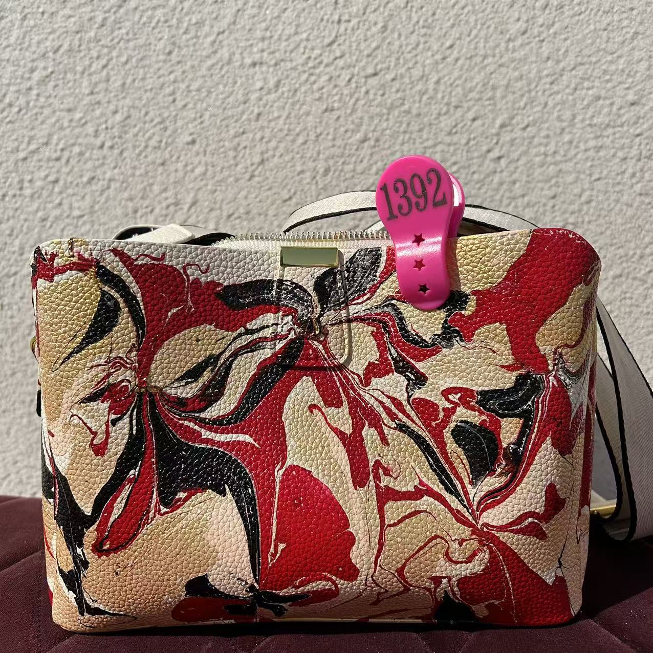 [Square Leather BAG 1392]