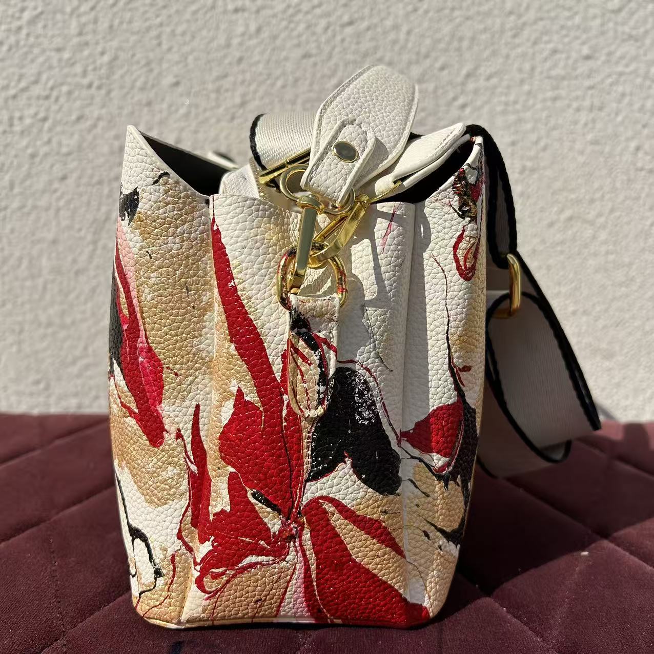 [Square Leather BAG 1392]