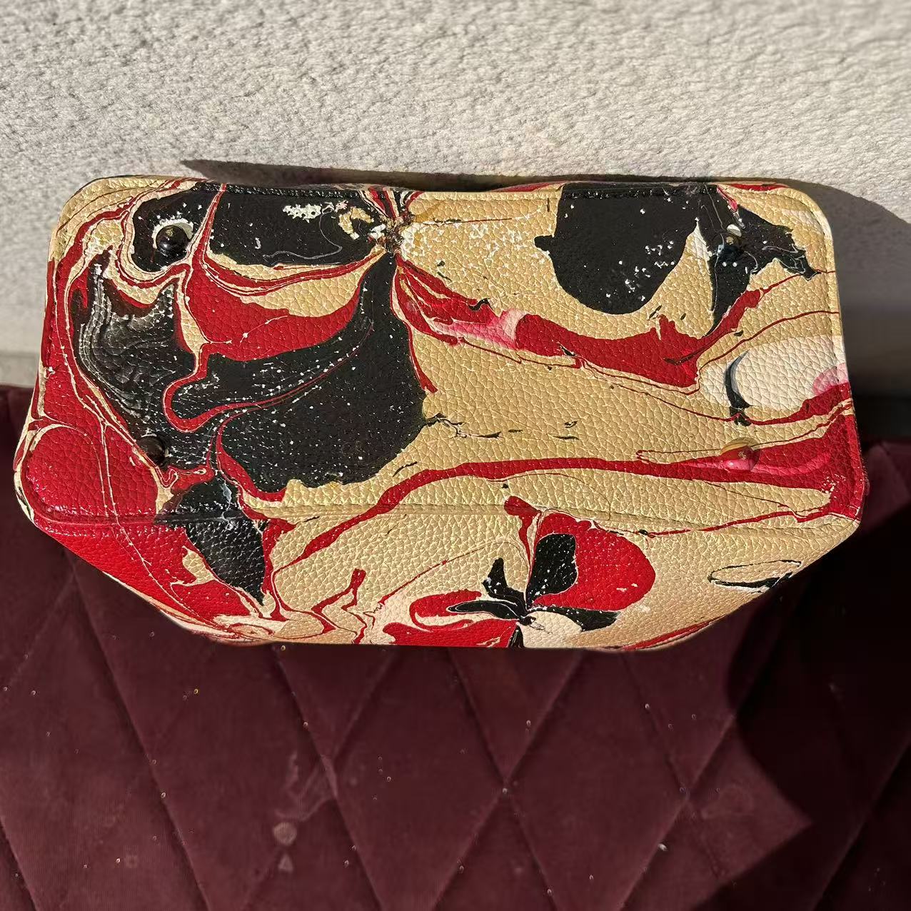 [Square Leather BAG 1392]