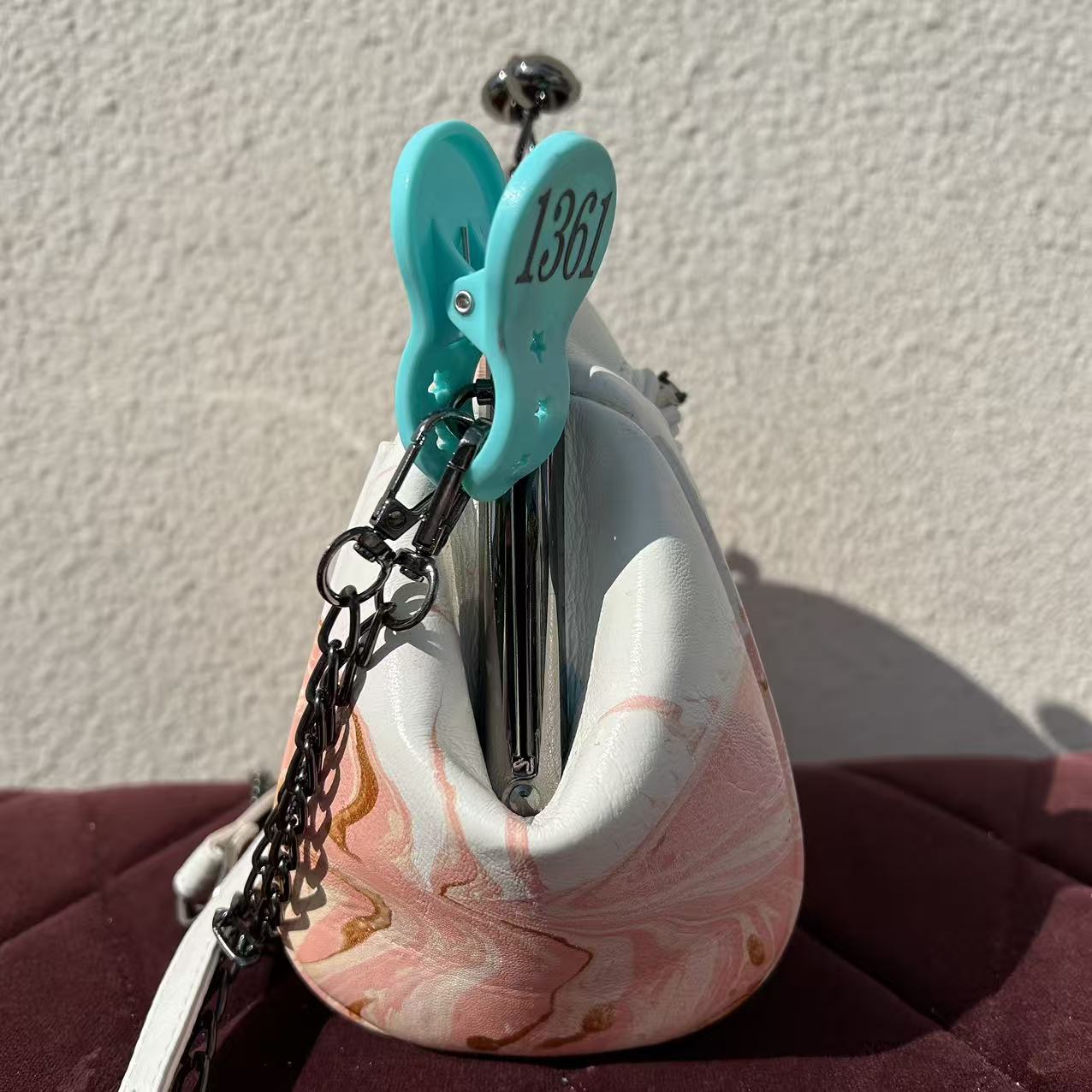 [Kiss-Lock Frame Crossbody Bag 1361]