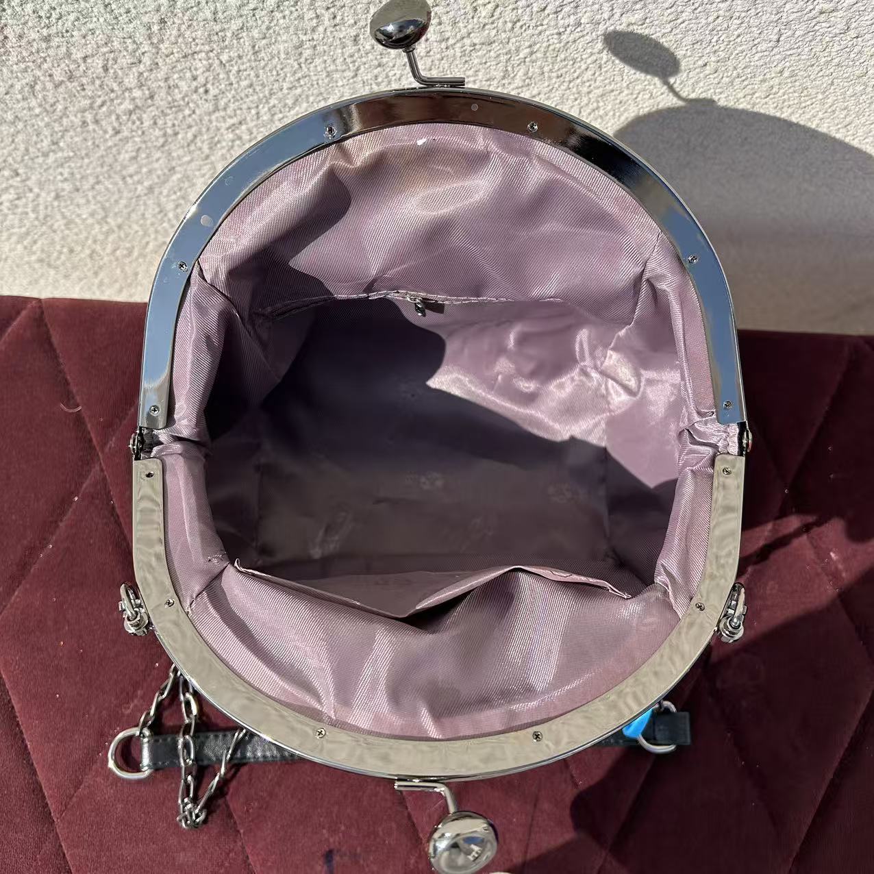 [Kiss-Lock Frame Crossbody Bag 1504]