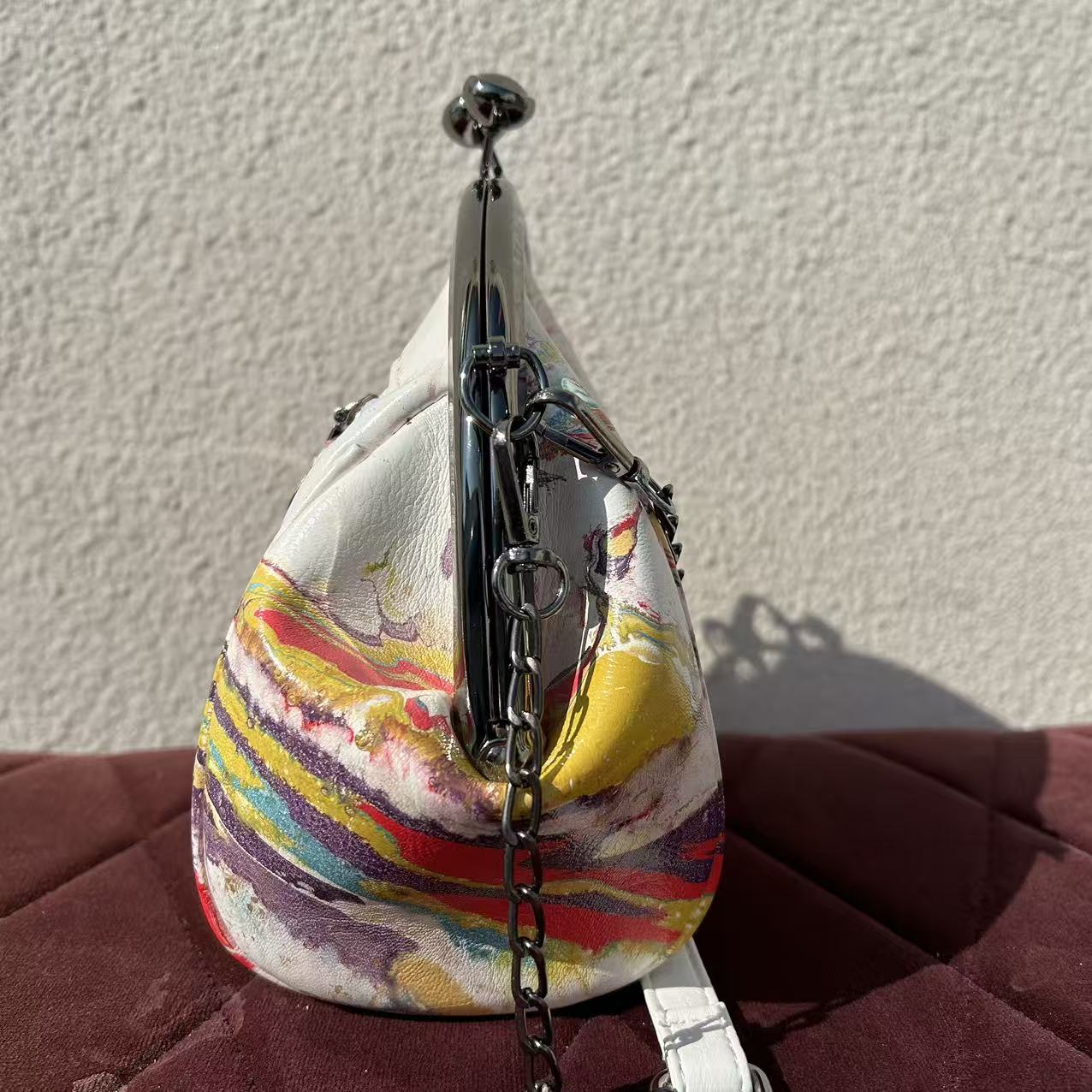 [Kiss-Lock Frame Crossbody Bag 1508]