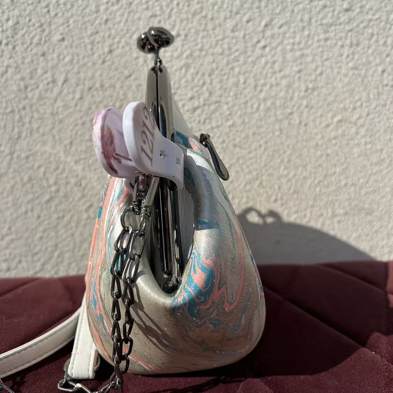 [Kiss-Lock Frame Crossbody Bag 1212]