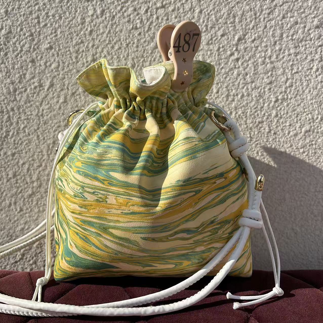 【Drawstring pouch bag 487】