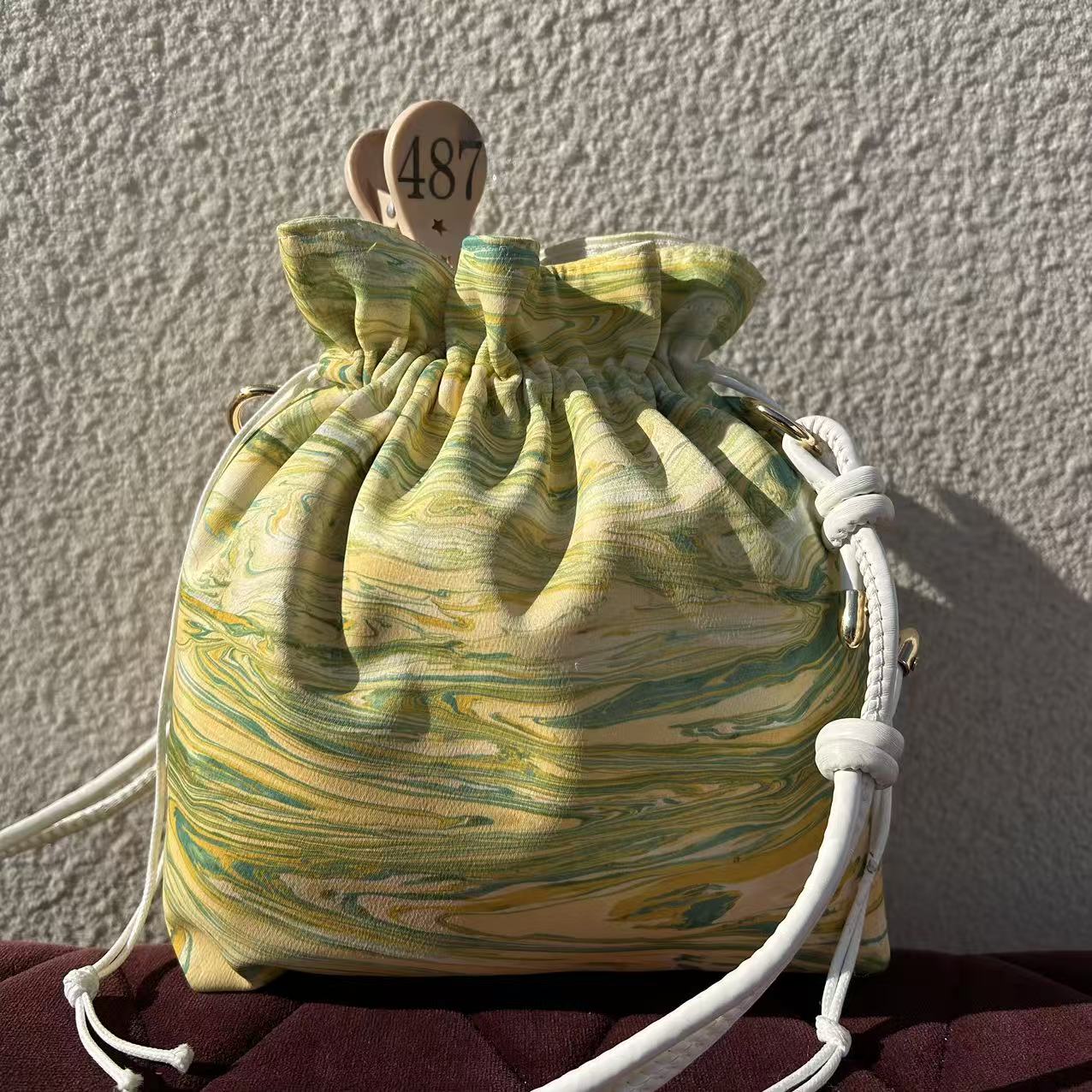 【Drawstring pouch bag 487】