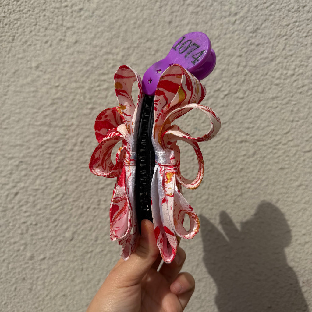 【Handmade Bow Hair Claw Clip 1074】