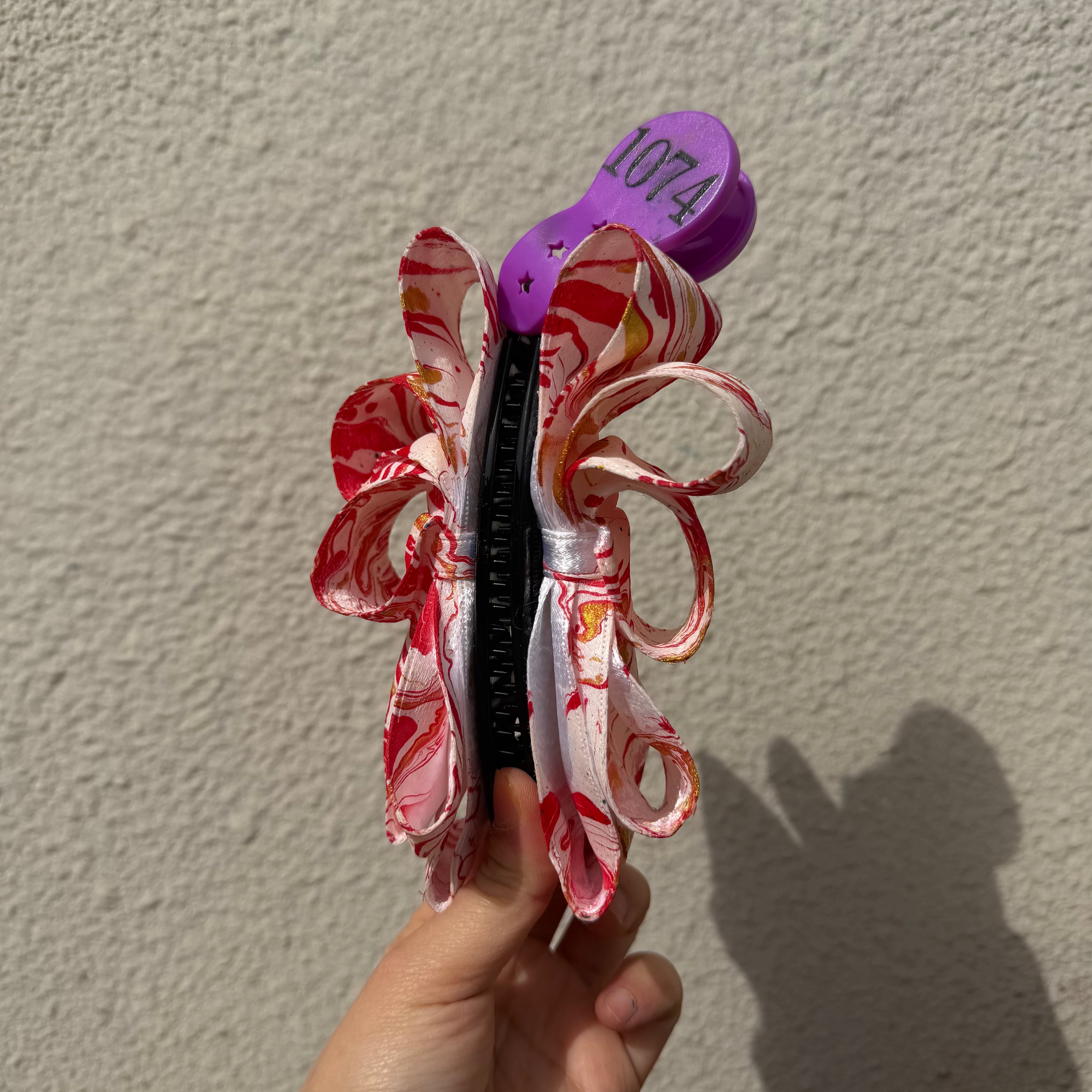 【Handmade Bow Hair Claw Clip 1074】