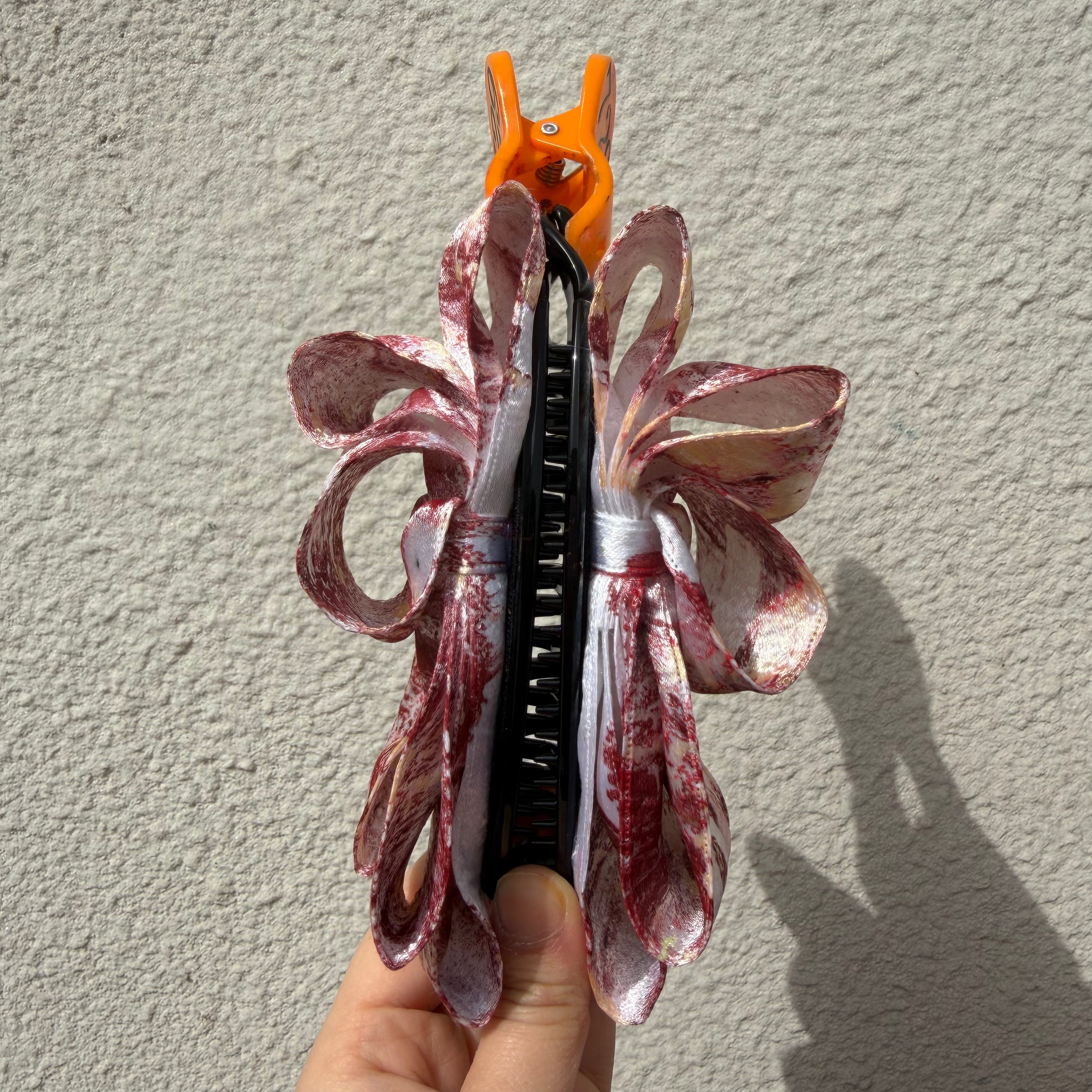 【Handmade Bow Hair Claw Clip 729】