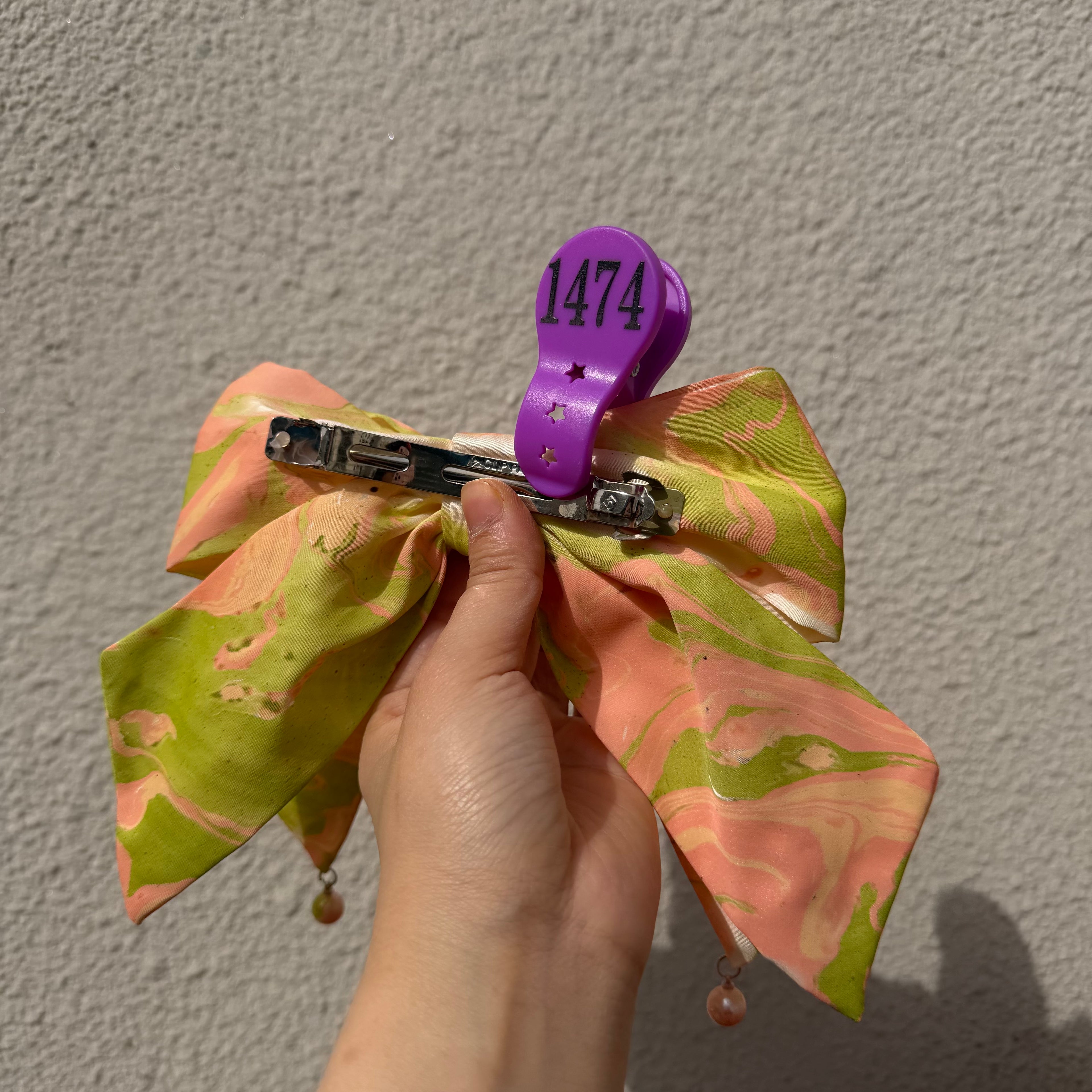 【Handmade Bow Hair Claw Clip 1474】