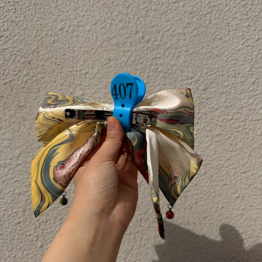 【Handmade Bow Hair Claw Clip 407】