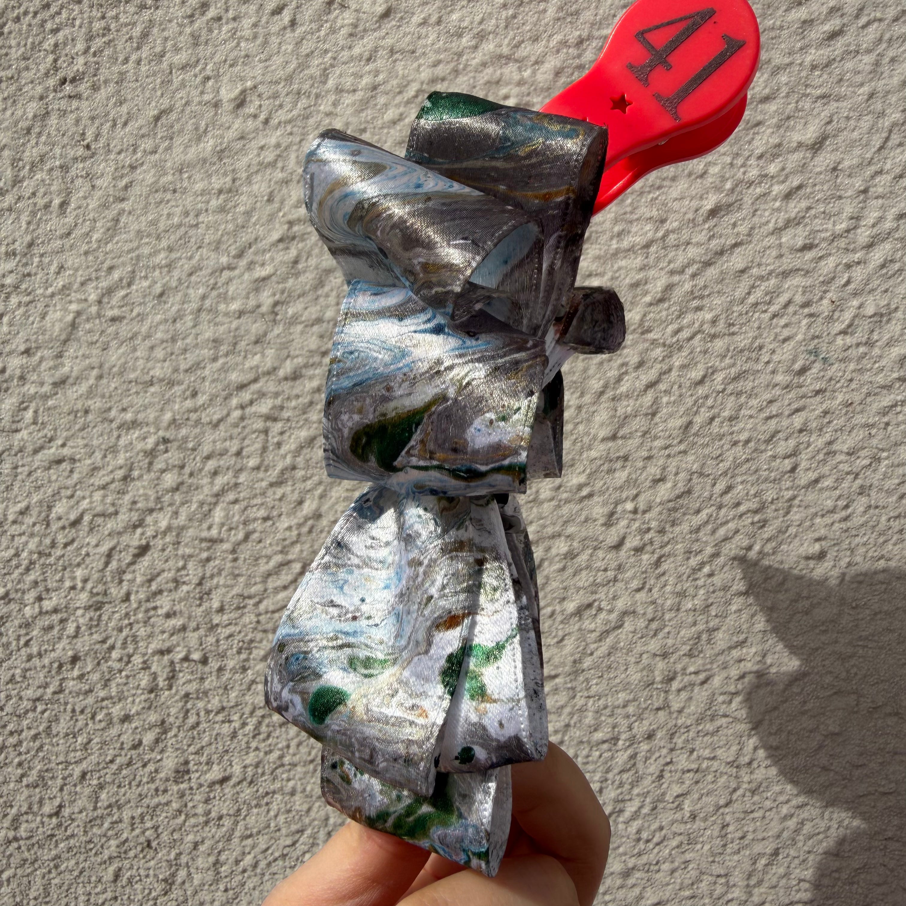 【Handmade Bow Hair Claw Clip 041】