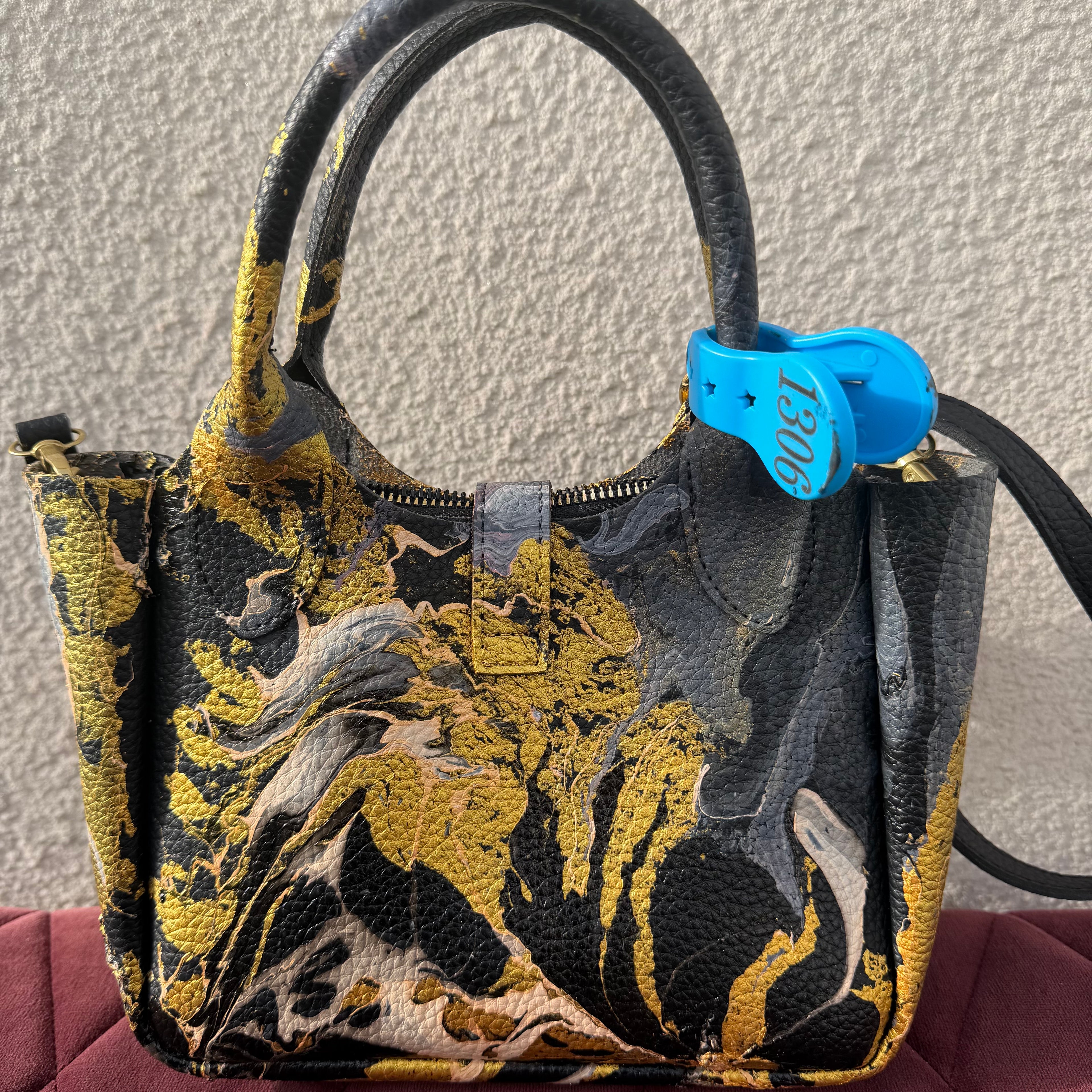 【leather crossbody bag 1306】