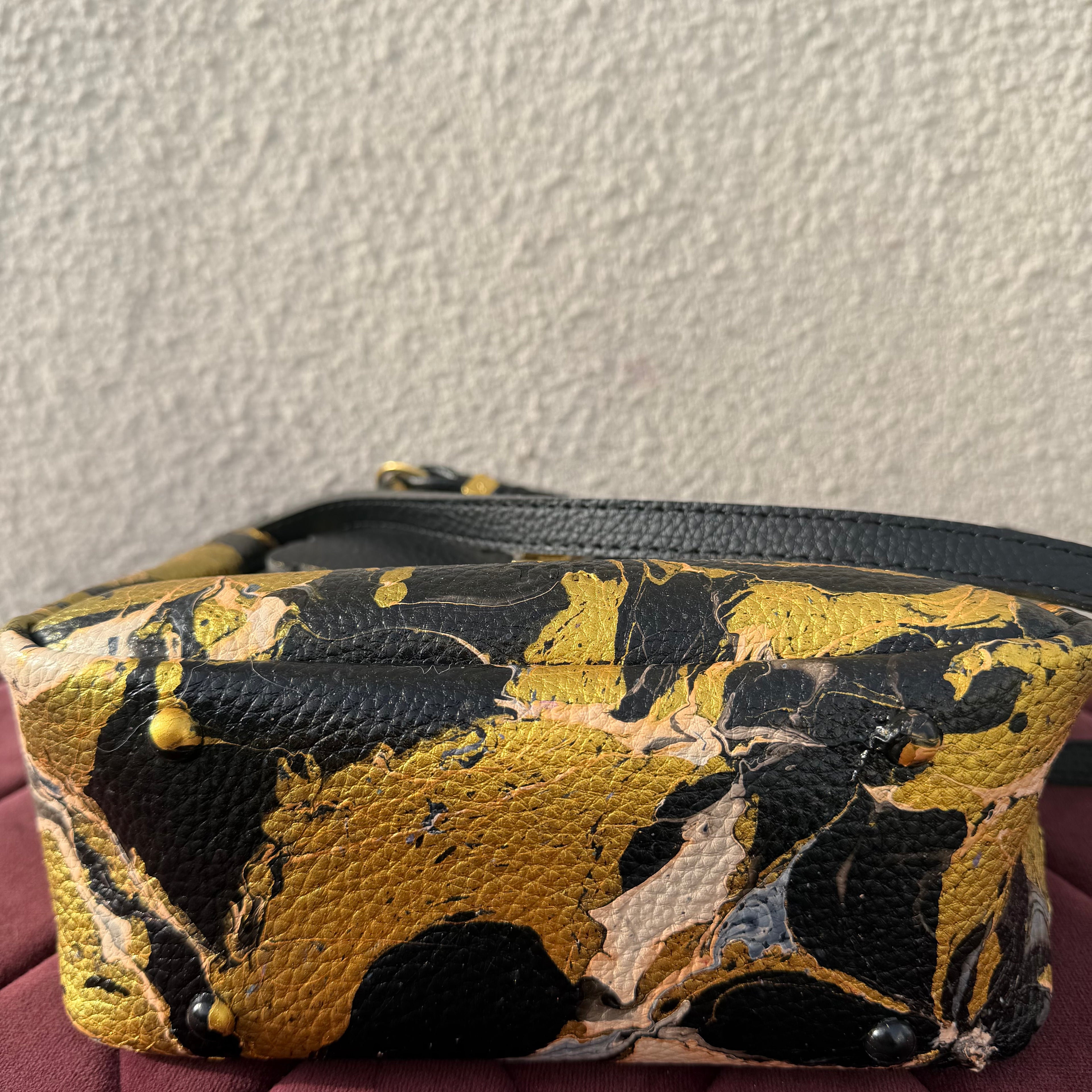 【leather crossbody bag 1306】