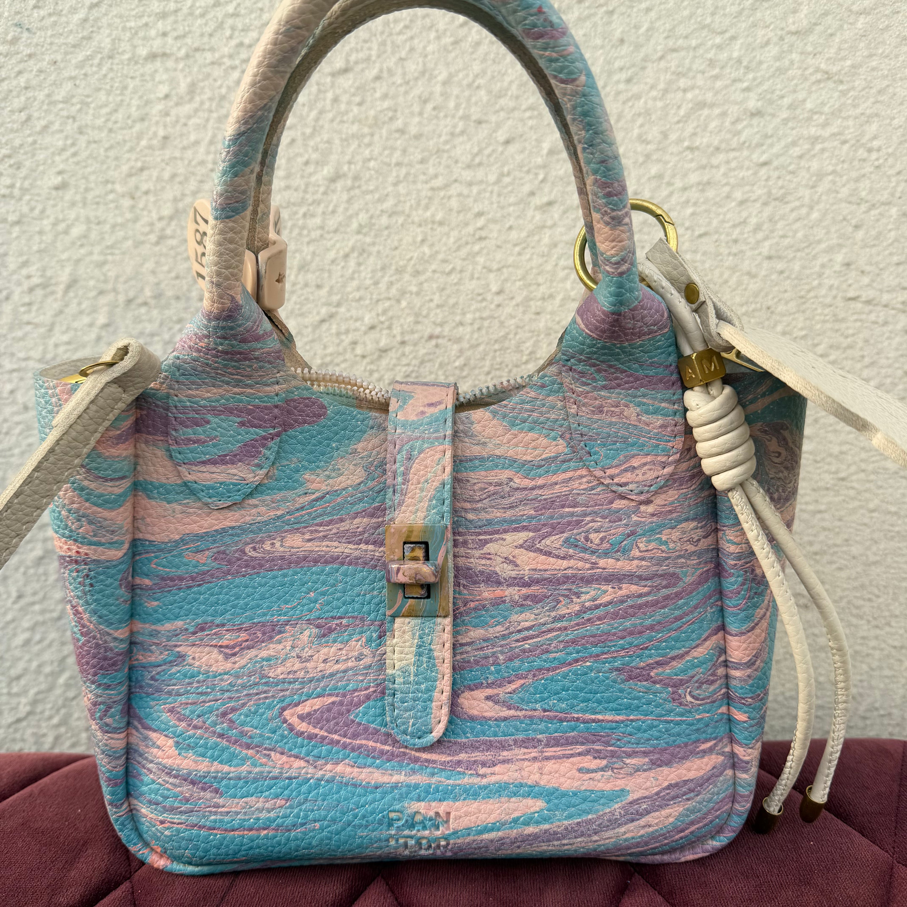 【leather crossbody bag 1587】