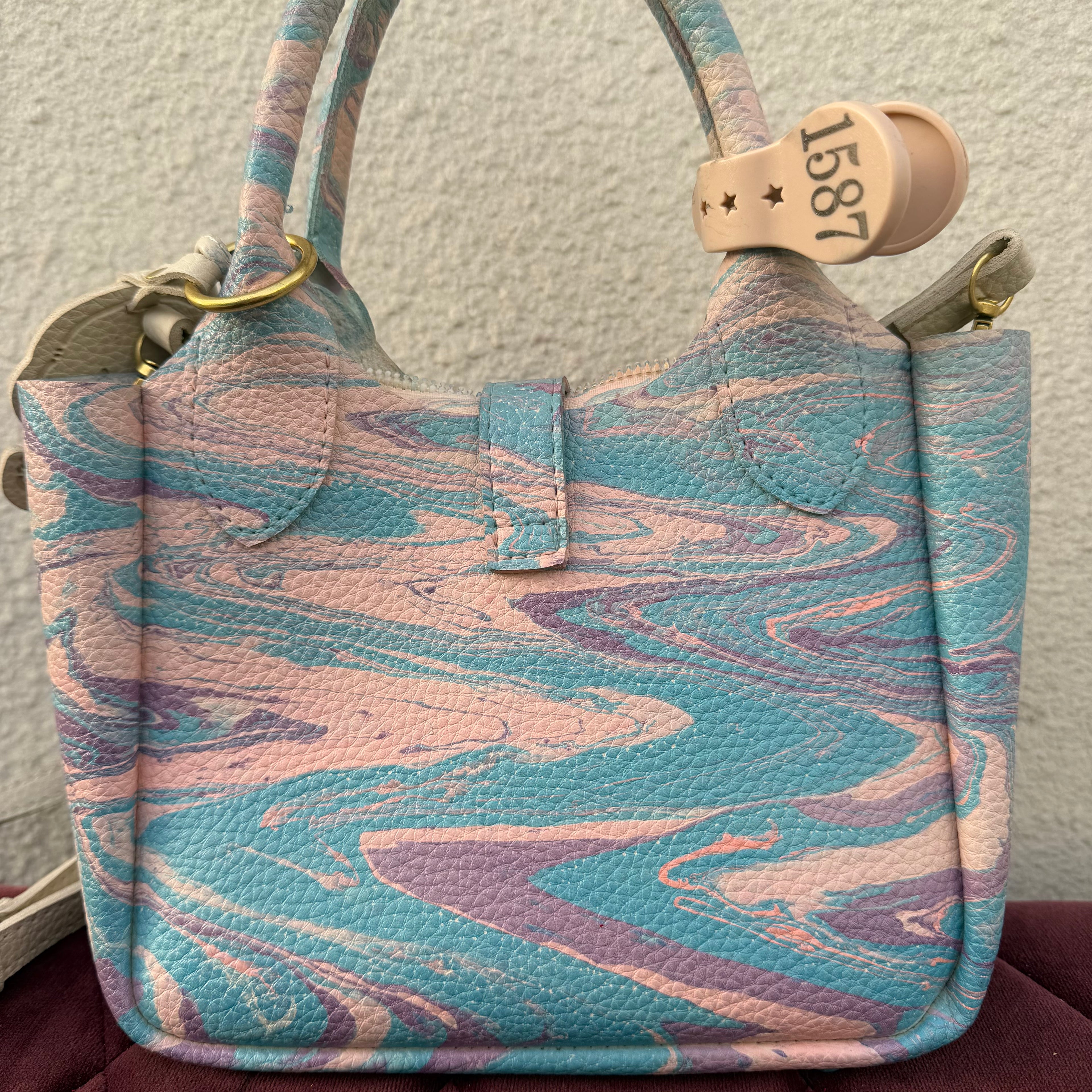 【leather crossbody bag 1587】