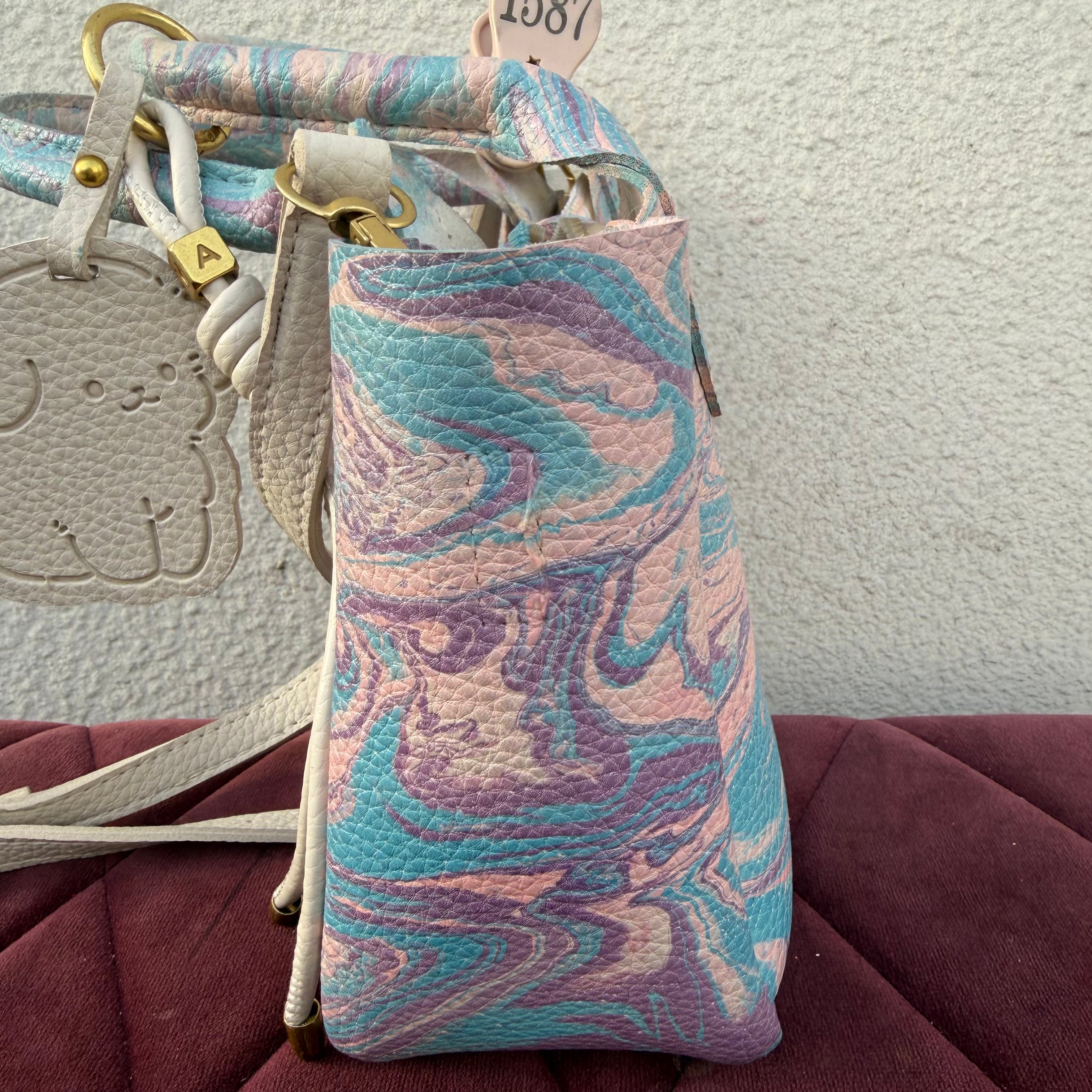 【leather crossbody bag 1587】